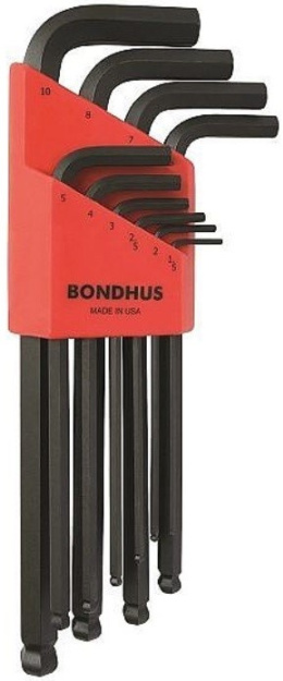 Bondhus zestaw imbusów 1,5-10 mm, długie z kulką [10 cz.]